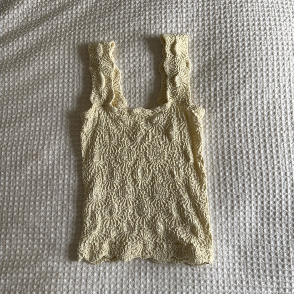 Free People Love Letter Square Neck Tank Top